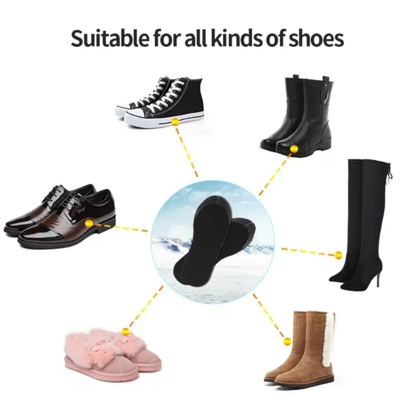 USB charging heating insoles for women or men & most shoe types, cut to fit - Picture 4 of 10
